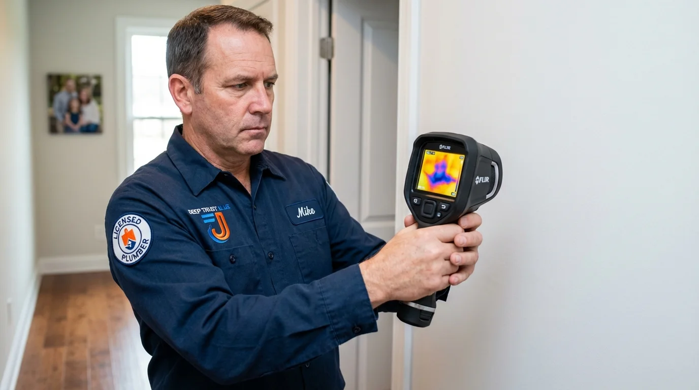 Thermal imaging leak detection by Johns Plumbing LLC in Valley View